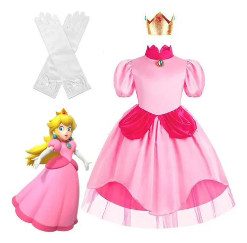 Ri Disfraz De Peach Princess Dezentai Cosplay Trajes De