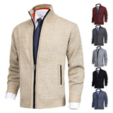 Nueva Sweaters Chaqueta Casual De Corte Slim Para Hombre