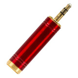 Adaptador P10 Para P2 Santo Angelo Stereo Niquelado Vermelho