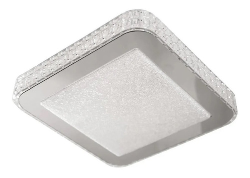 Plafon Sobrepor Gemini Acrílico Cristal Quente 28x28 12w