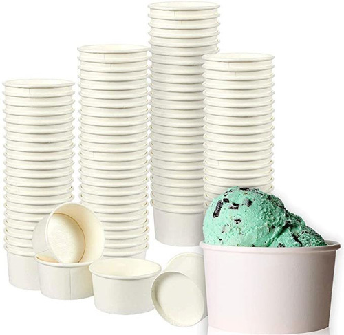 Juvale Helado Del Helado Tazas - 100, Paquete De Papel Desec