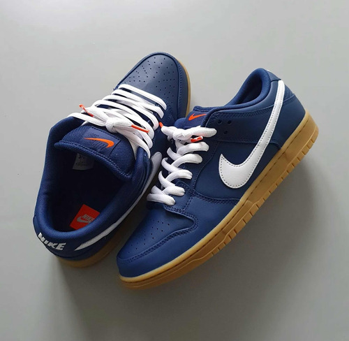 Nike Sb Orange Label Dunk Low Pro Navy Gum 10 Us