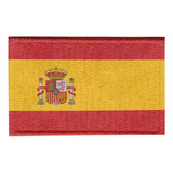Patch Sublimado Bandeira Espanha 5,5x3,5 Bordado