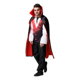Fantasia Halloween Adulto Vampiro Conde Dracula + Capa + Nf