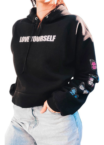 Buzo Love Yourself Rustico Peinado Hoodie Kevdylan