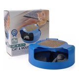 Juguete Interactivo Para Gatos Atrapa Al Raton Rascador Color Azul