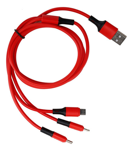 Cable De Carga Rápida Multiusb De Silicona Líquida 3 En 1 Pa