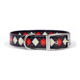 Collar Para Perro Argyle Rojo Talla Extra-grande 1 .