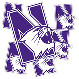 Pegatina De Universidad Northwestern Nu Wildcats, Calco...