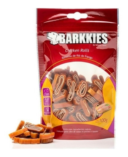 Petisco Pet Natural Taste- Barkkies Cães- Chicken Rolls