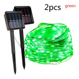 Cordão Fio De Luz 200 Leds 20m 8 Funções Solar P/natal 2set