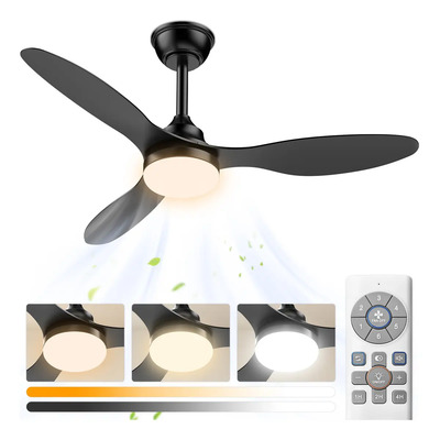 Ventilador De Techo Moderno 42 Pulgadas Con Luz Led 21w Y Control Remoto, 3 Aspas, Silencioso, 3cct + 6 Velocidades Para Interiores\u002Fexteriores | Envío gratis