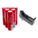 Pack 5 Pilas Baterias Recargables Modelo 18650 + 1 Cargador
