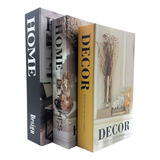 Trio De Caixas Livro Fake Decoração Arquitetura Design