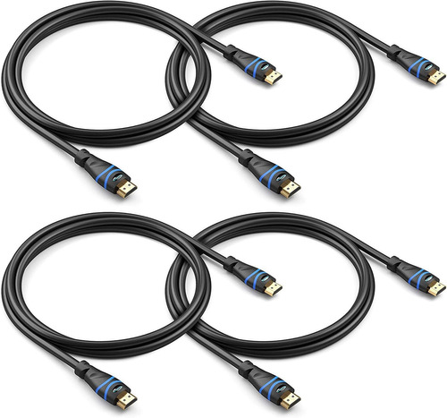 Cable Hdmi Bluerigger 4k De 2 Metros (4 Unidades)
