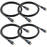 Cable Hdmi Bluerigger 4k De 2 Metros (4 Unidades)