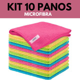 Kit 10x Pano Mágico Reutilizável Flanela Microfibra Multiuso
