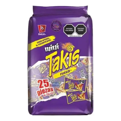 Frituras Mini Takis Fuego Barcel 25 Piezas | MercadoLibre