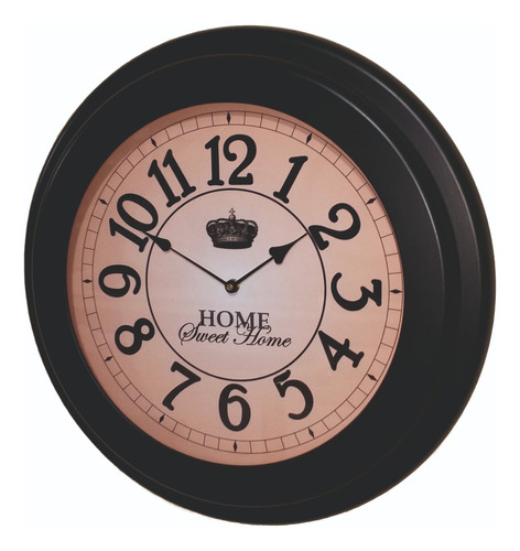 Reloj Pared Home Sweet 50 Cm Deco Moderno Vintage Clásico 