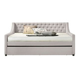 Cama Canguro Individual Lianna, Sofá Cama, Daybed Beige