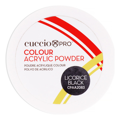 Polvo Acrílico De Color Negro Regaliz Cuccio Pro 1.6 Oz