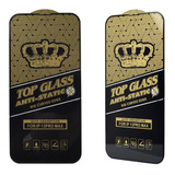 2en1 Mica Cristal Templado Premium Top Glass Para iPhone