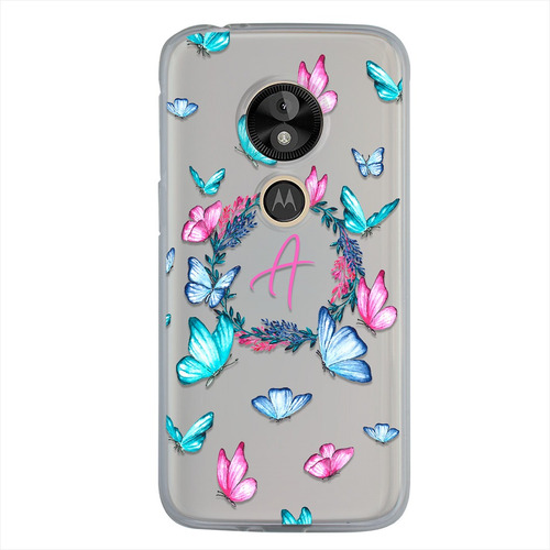 Funda Para Motorola Mariposas Personalizada Tu Inicial