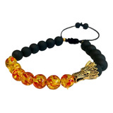 Pulsera Dragón Y 7 Esferas. Ajustable