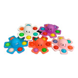 Kit (5)juguete 3 En 1 Spinner Pop It Pulpo Cambio Cara