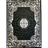 Alfombra Tradicional Persa Americana Verde Negro Beige ...