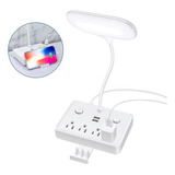 Multitoma Con Lampara Led Y 2p Usb Para Oficina, Escritorios