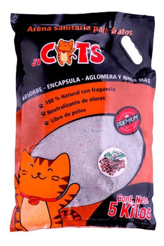 Arena Sanitaria Jvcats Olor A Café 20 Kg X 20kg De Peso Neto