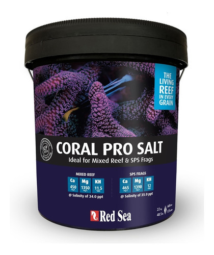 Coral Pro Salt 7kg Red Sea Sal Para Aquário Marinho Faz 210l