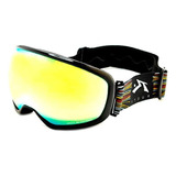 Antiparra Para Nieve Ski Rusty Tek C6 Espejado Amarillo