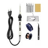 Kit Ferro De Solda 220v 80w Digital Pontas Pinça Estanho..