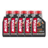 Aceite Para Motor Motul Sintético 10w-40 Para Motos Y Cuatriciclos 1 Pack De 5 Unidades / 5l