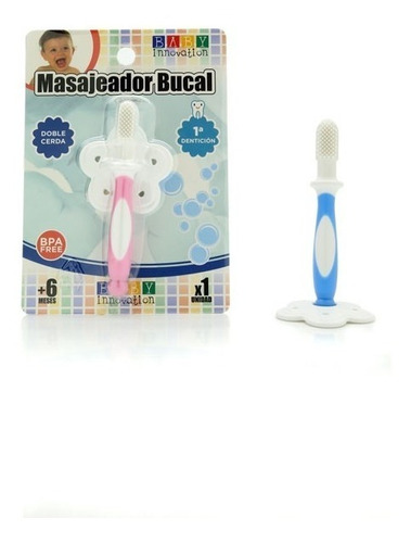 Masajeador Bucal Baby Innovation By Creciendo Color Rosa/azul