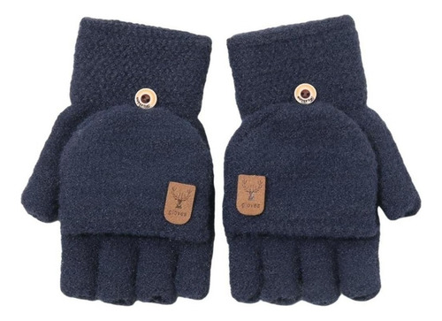 Guantes Sin Dedos De Invierno, Mitones Cálidos De Medio