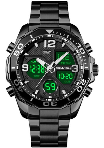 Relógio Masculino Skmei 1649 Digital Esporte Luxo Preto Nf