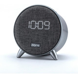 Bocina Bluetooth Reloj Despertador Ihome Ibt235g Carga Usb Color Gris