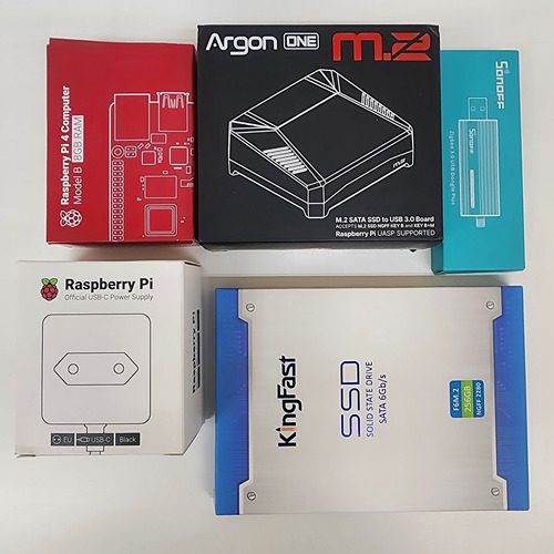 Kit Raspberry Pi4 8gb Case Argon One M2 256gb Home Assistant