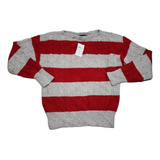 Sueter Ralph Lauren Rugby Grande L Gris Con Rojo