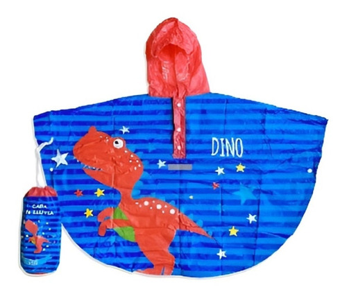 Capa De Lluvia Dinosaurio 4 A 8 Años Piloto Impermeable Niño