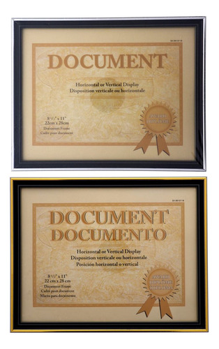 Marco Elegante Para Documentos Fotos Y Diplomas X2 Unid