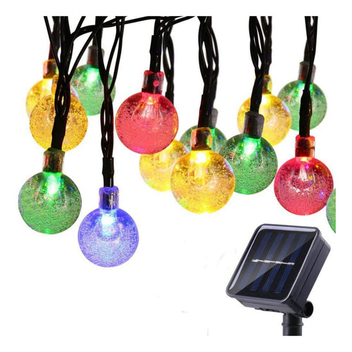 Serie Navideña Solar Led Multicolor Decorativas Circulares