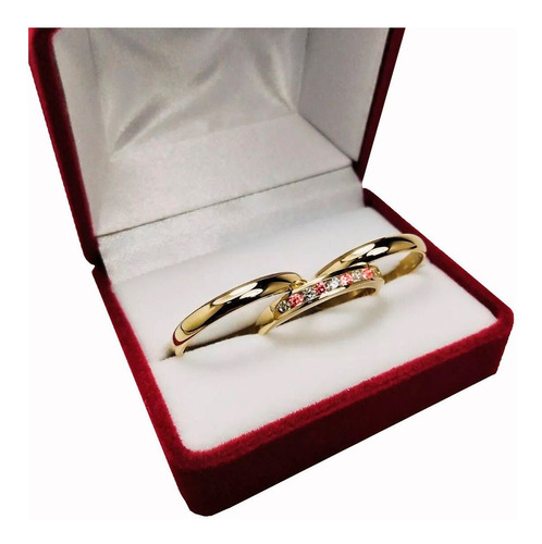 Combo Alianzas Y Anillo Oro 18k 7.9g Casamiento Compromiso