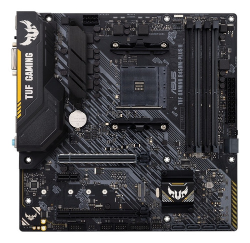 Placa-mãe Asus Tuf B450m Plus Ii Am4 Ddr4 B450 Mexx 2 Cor Preto