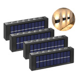 Kit 4 Luminária Arandela 12 Leds Luz Potente Solar Parede