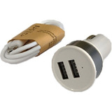 Adaptador Cargador Celular Tablet Doble Usb Auto 12v 