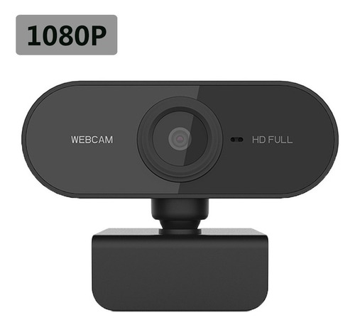 Câmera Full Hd 1080p Webcam Com Microfone 360º Computador Pc Cor Preto